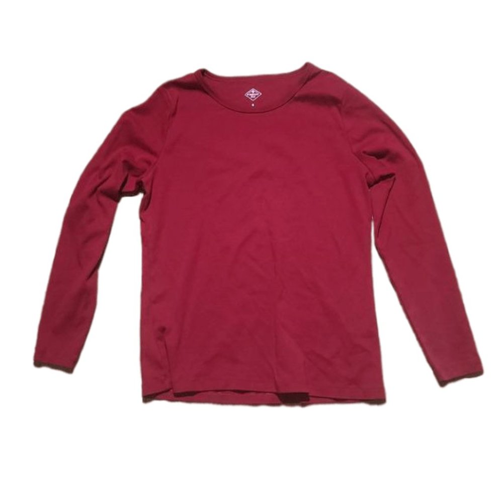 St John's Bay Red Long Sleeve Shirt Size Medium SJBShirt01 Comfortable